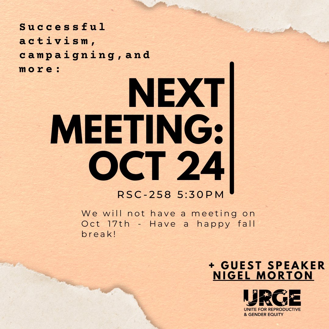 No meeting this upcoming Monday! Have a wonderful Fall Break Shockers! 🌾❣️