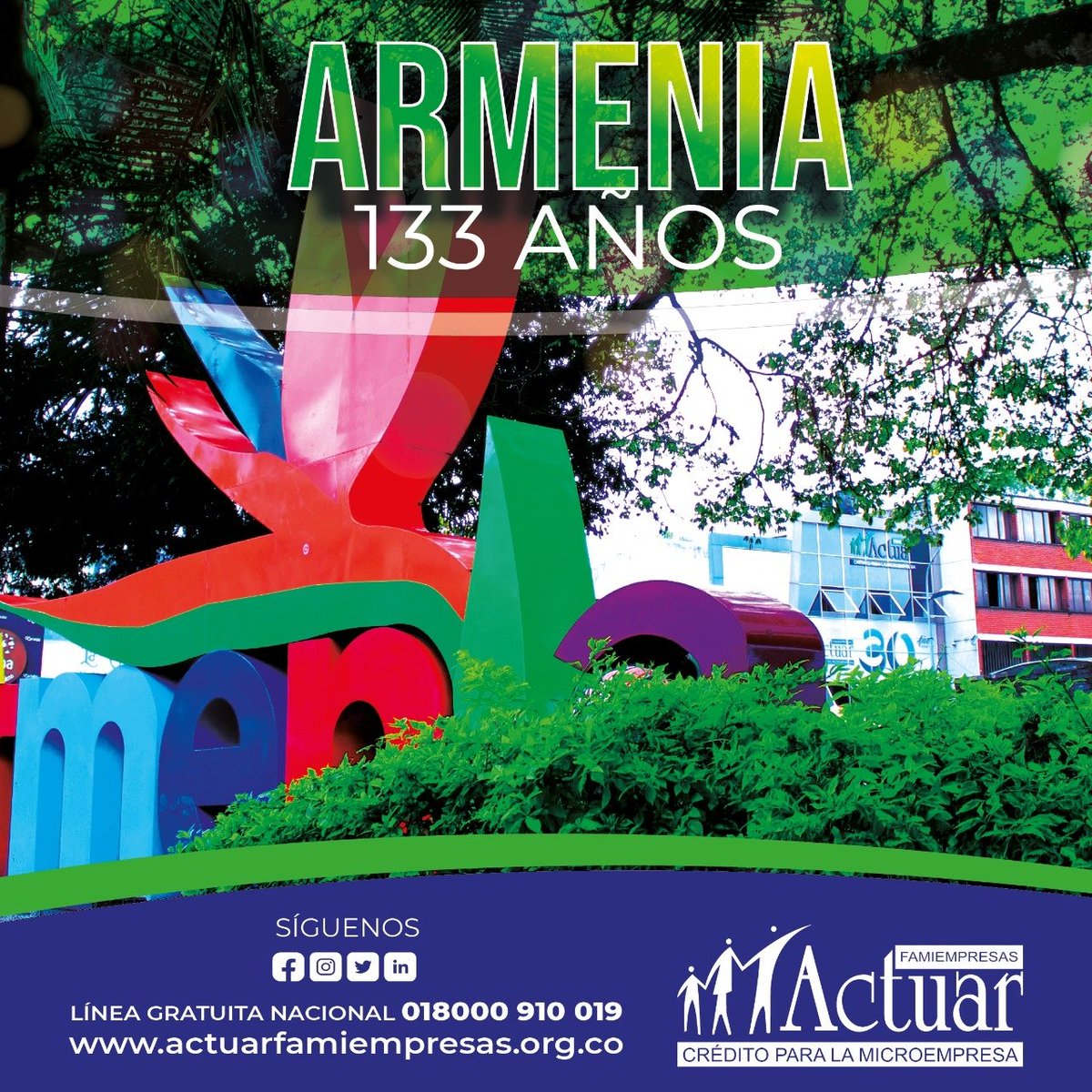 ActuarFami's tweet photo. Feliz cumpleaños a la generosa, leal y de frente #ciudadmilagro #armeniaquindio @AlcaldiaArmenia #actuarmascerca https://t.co/BDvzkkpFk4