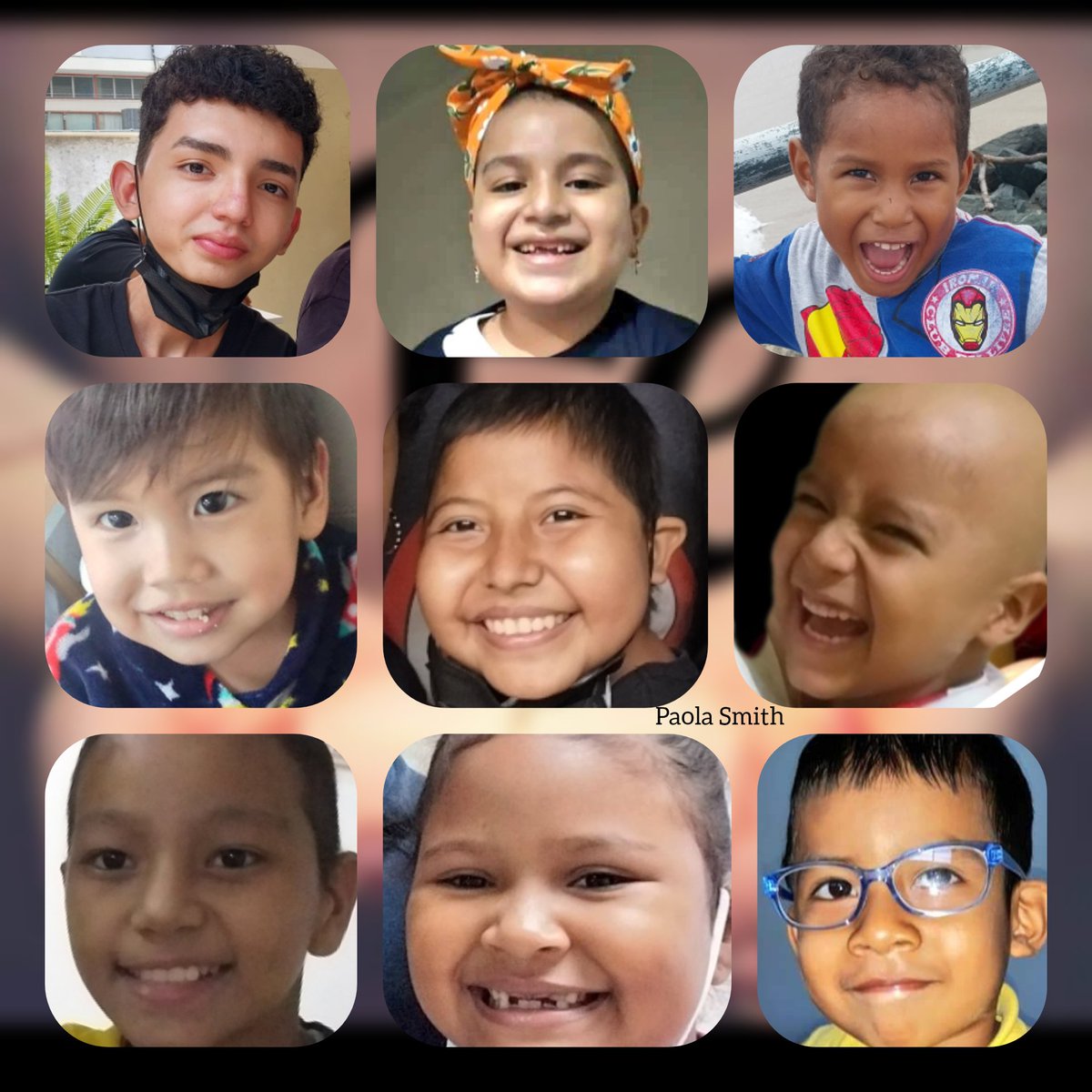 PaolaSmith2812's tweet photo. La Batalla es distinta pero la lucha es de TODOS 🙏🏽 🎗🧡 por muchas sonrisas que llenen de gozo nuestros corazones 🙏🏽 #Alienta #Bendice #ama #soylavoluntariaintensa 🙋🏽♀️💪🏾🧡 Erick, Isabelita, Gregory, Brunito Yulexi, Leonel, Dieguito, Elenita y Jerson 💪🏾🧡💪🏾🧡💪🏾🎗 https://t.co/CXFQsNHQkG