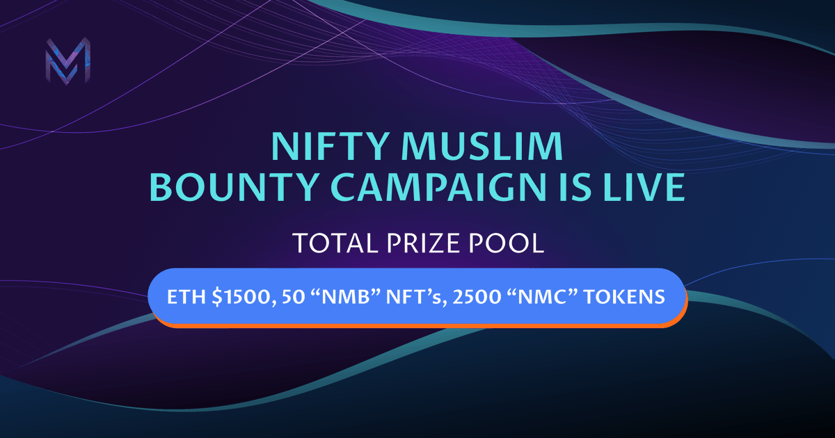 New airdrop: NiftyMuslim (NMC) Total Reward: $1500 in ETH, 50 NFTs, 2500 NMC Rate: ⭐️⭐️⭐️⭐️ Winners: 190 Random & Top 3 Distribution: 14th November Airdrop Link: t.me/airdropinspect… #Airdrop #Airdrops #Airdropinspector #NiftyMuslim #NMC #Crypto #Bitcoin
