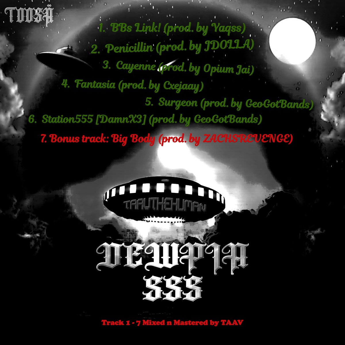 tokyotaav's tweet photo. DEWPIA555 👽💫⚔️ [7 song EP] OUT NOW ✰ ✰ ✰ ✰ ✰

https://t.co/PZn6DSVv4n https://t.co/yhdATVKD4g