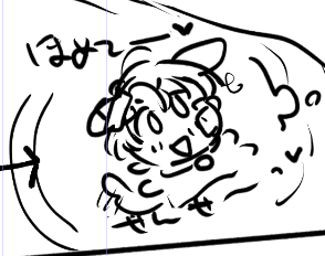 これは十倉くんが犬だった時の絵です🐶🐟 