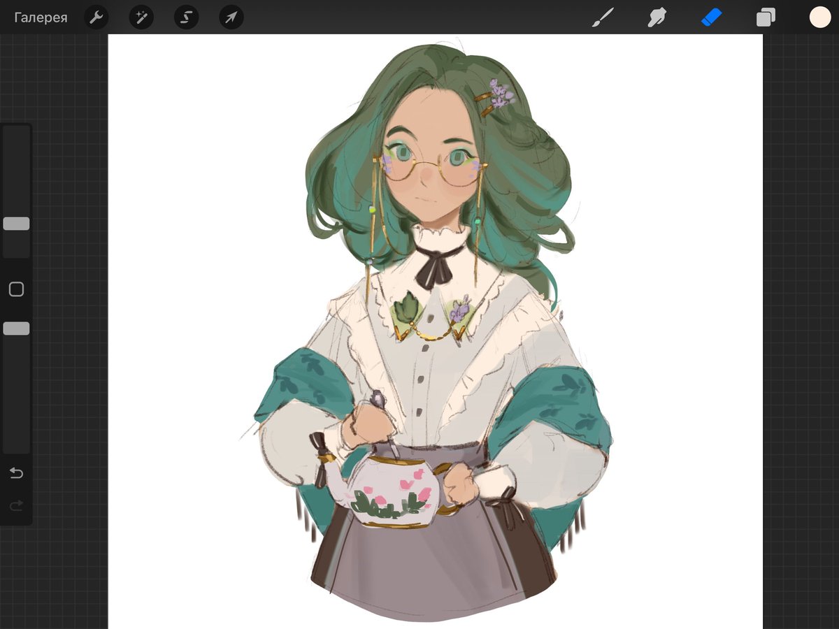 StarryBiscuit's tweet photo. My humanization of mint🌿
#humanization #Procreate https://t.co/vtWxBAHcdJ