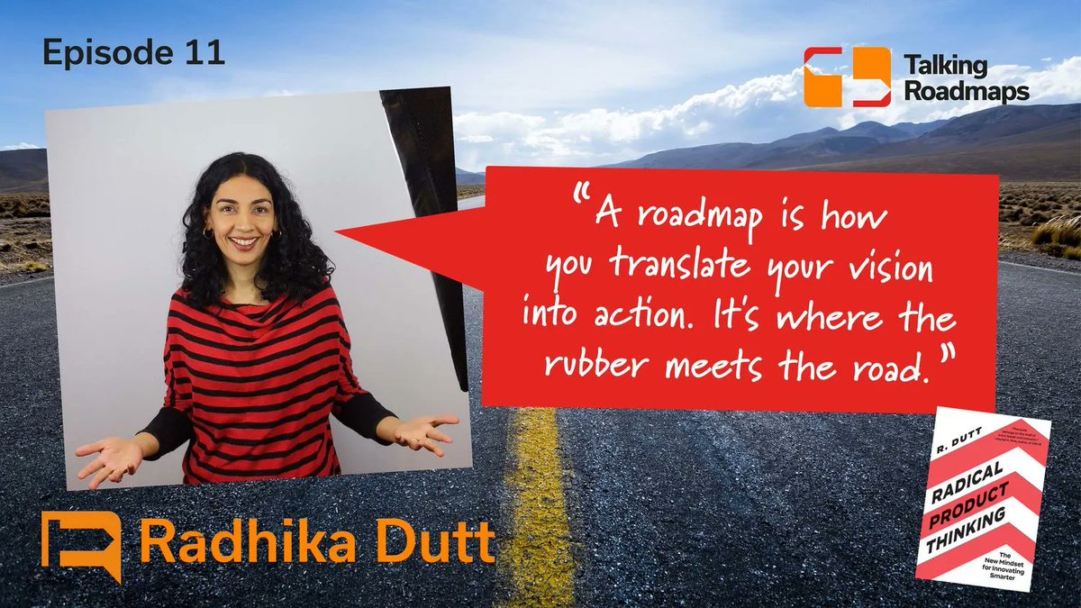 Talking Roadmaps (@talkingroadmaps) on Twitter photo "A roadmap is how you translate your vision into action. It's where the rubber meets the road.", 𦻠listen to that and much more from <a href="/RadhikaDutt/">Radhika Dutt</a> buff.ly/3rTu8QX #roadmapping #expert "A roadmap is how you translate your vision into action. It's where the rubber meets the road.", 𦻠listen to that and much more from <a href="/RadhikaDutt/">Radhika Dutt</a> buff.ly/3rTu8QX #roadmapping #expert