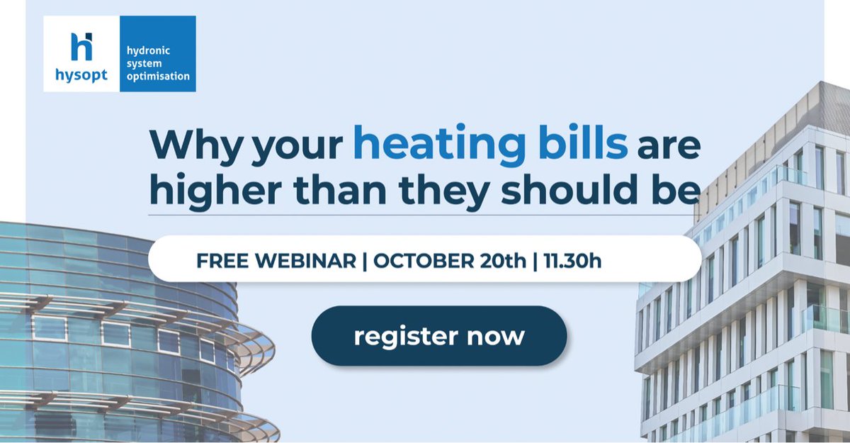 How to equip your buildings to face the current #energycrisis?

Join <a href="/hysopt/">Hysopt</a> at their upcoming #webinar, to discover how you can eliminate hidden and unknown energy costs through optimising your current heating &amp; cooling systems.

Register your seat via: hubs.li/Q01pMkmW0
