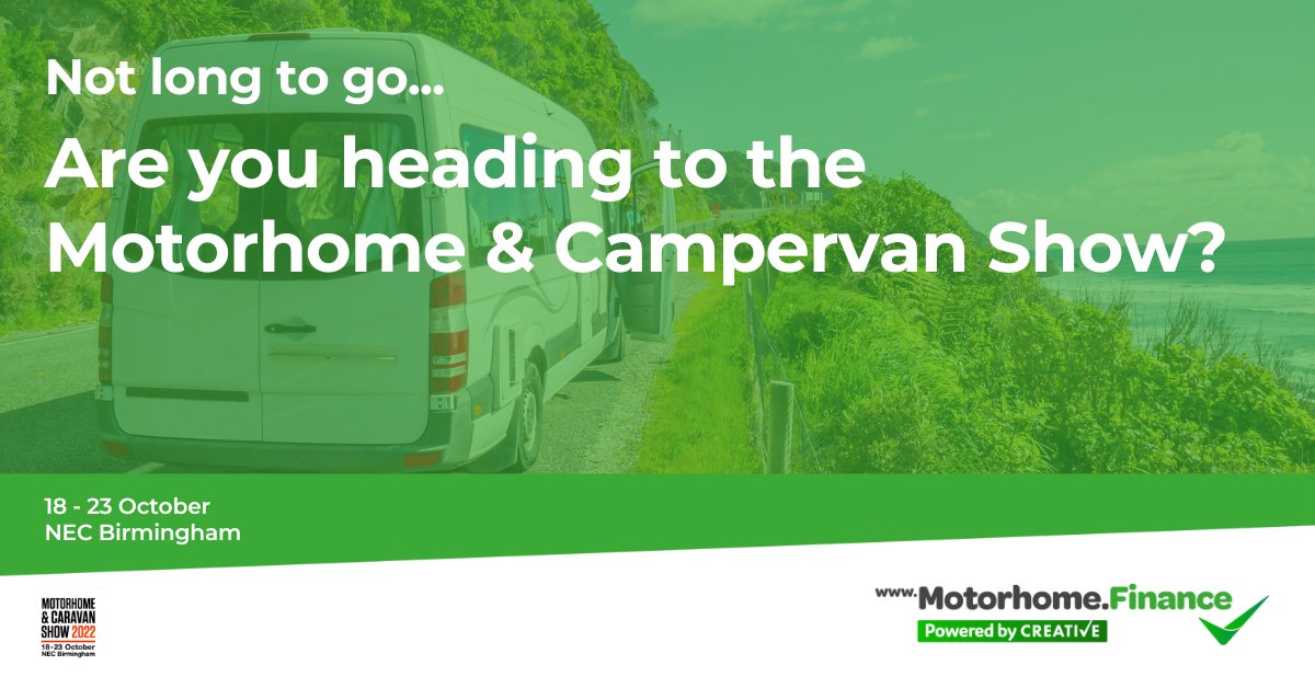 CreativeMhome's tweet photo. There are only a few days now until the @NECCaravanShow Motorhome &amp; Caravan Show 2022 🤩 

Will we be seeing you there? Say hello at stand 19-03 &amp; take a look at our show giveaways! 

#motorhomefinancing #campervanfinancing #caravanfinancing #motorhomeandcaravanshow https://t.co/UaicxE1tdW