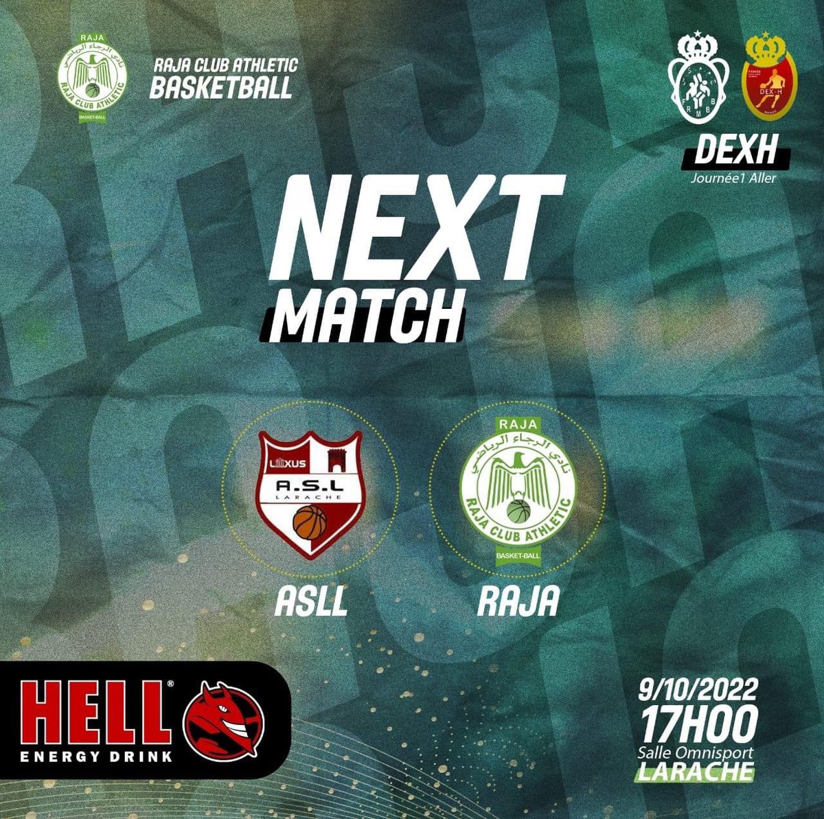 RcaBasket's tweet photo. برسم الدورة الاولى من بطولة القسم الوطني الممتاز لكرة السلة ، يواجه نادي الرجاء الرياضي فريق لكسوس العرائش  يوم غد الاحد بالقاعة الرياضات بمدينة العرائش انطلاقا من الساعة 5:00 مساءا 
حظ موفق لنادي الرجاء الرياضي لكرة السلة 
#DEXH #FRMBB

#RCABASKETBALL #DIMARAJA https://t.co/6T2Wvd6qYR