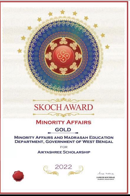 I am delighted to announce that GoWB's Forest Department won Platinum for Joint Forest Management- A People's Movement, and Minority Affairs &amp; Madrasah Education Department won Gold for Aikyashree Scheme at SKOCH Awards 2022. (1/2)