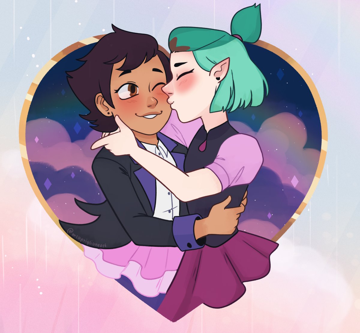 「just a lil smooch  #TOH #lumity 」|Melissa Capriglione @ C2E2 L11のイラスト