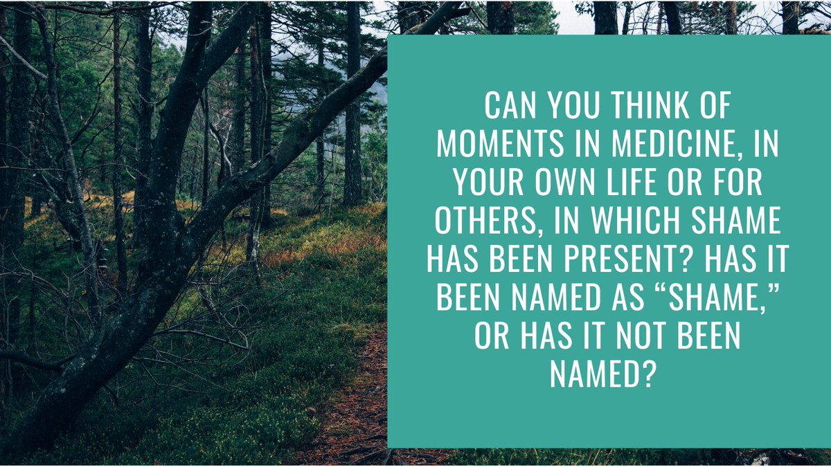 Q3: Can you think of moments in medicine, in your own life or for others, in which shame has been present? Has it been named as “shame,” or has it not been named? #MedHumChat