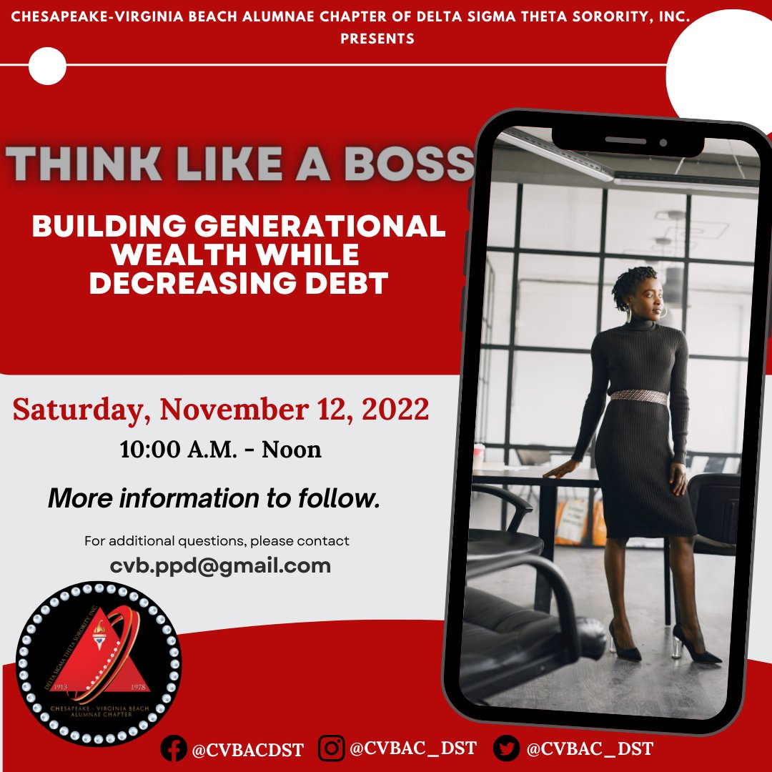 CVBACDST's tweet photo. SAVE THE DATE: Calling all bosses and those with a boss-like mindset, you don’t want to miss our next Think Like A Boss event! Mark your calendars now to join us. 🗓️

Stay tuned for more details. 
#CVBAC #DST1913 #JoyInOurSisterhood #ThinkLikeABoss 
[ @SensationalSAR ] https://t.co/ri3vtBs2cX