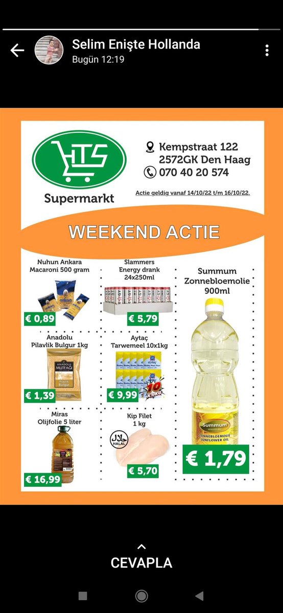 tufangiyim's tweet photo. HOLLANDA DA 1 SÜPER MARKET FİYATLARI
14 EKİM 2022 TARİHLİ
ALİM GÜCÜYLE KIYASLAYIN LÜTFEN.
SARAY VE TAPINAK BERABER HAREKET EDİYORSA.
HALK FAKİRLİK VE ZULÜM ALTINDA DEMEKTİR.
@alibabacan
#devapartsi https://t.co/1x6Eu0iaSh