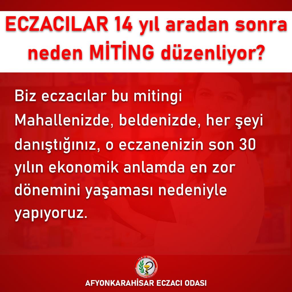 AlperPehlivanli's tweet photo. Eczacılar 14 yıl aradan sonra neden
#16EkimBüyükEczacıMitingi düzenliyor?
Biz eczacılar bu mitingi
Mahallenizde,beldenizde herşeyi danıştığınız o eczaneniz,
özellikle ekonomik anlamda 
son 30 yılın en zor dönemini yaşaması nedeniyle yapıyoruz.
#EczacıyaHakEttiğiDeğerVerilmelidir https://t.co/5wtQXlz5mU