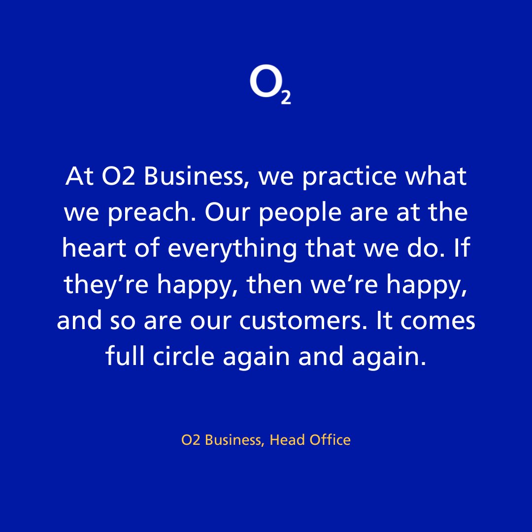 O2Careers's tweet image. Welcome to O2 Business. We have dealt with business customers for as long as we can remember, it’s engrained in what we do, and we love doing it. Why? Well what can be more satisfying than helping people?

#WhyO2