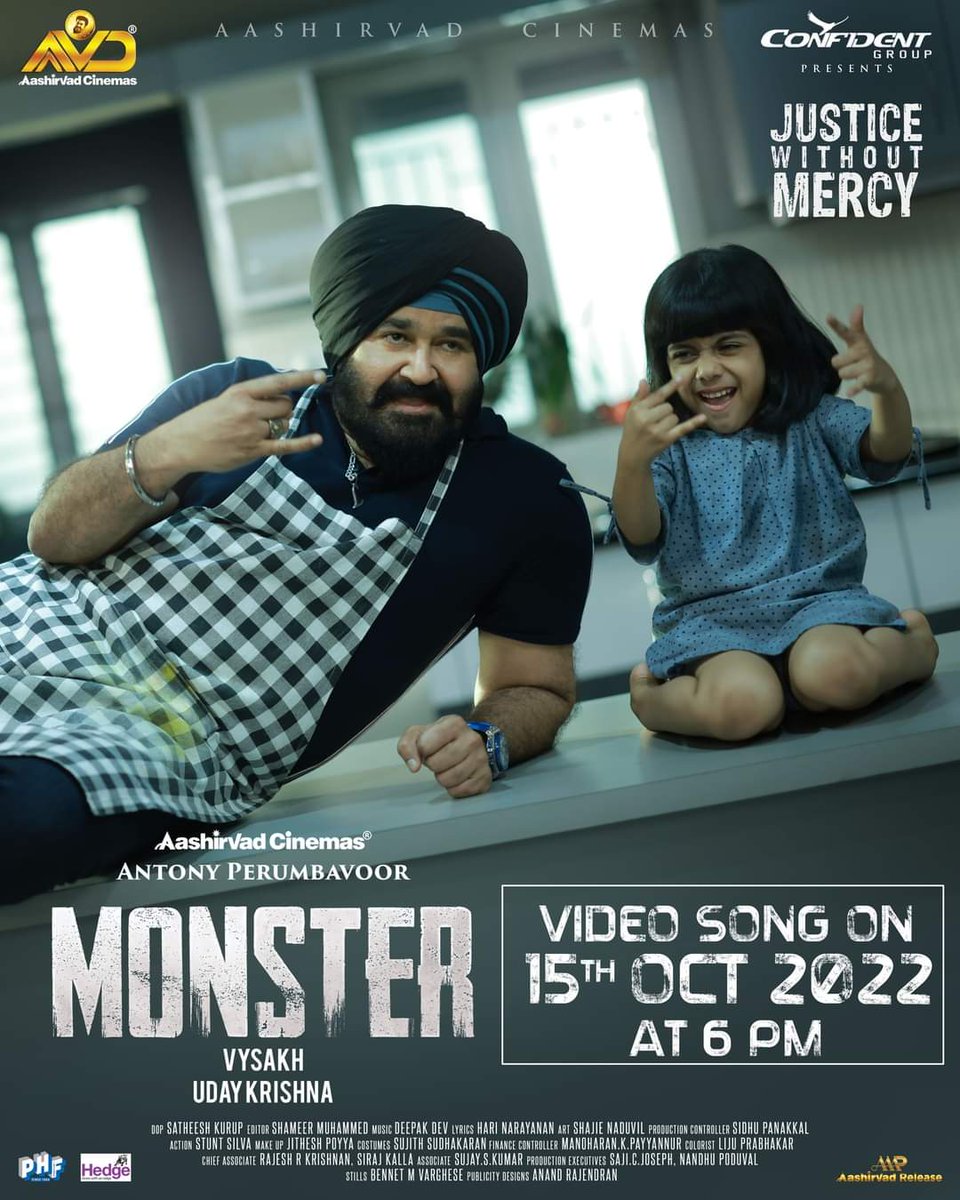 Krishna11031161's tweet photo. First video song releasing Tomorrow @6 PM ❤️
#Monster in theatres WW from October 21 st 😈
@Mohanlal-#Vysakh-#UdayKrishna combo after 2016 ATBB... #Pulimurugan 🔥
Produced by @aashirvadcine 🤞
#Mohanlal/#MonsterTrailer
@antonypbvr https://t.co/elrmkFDhn2
