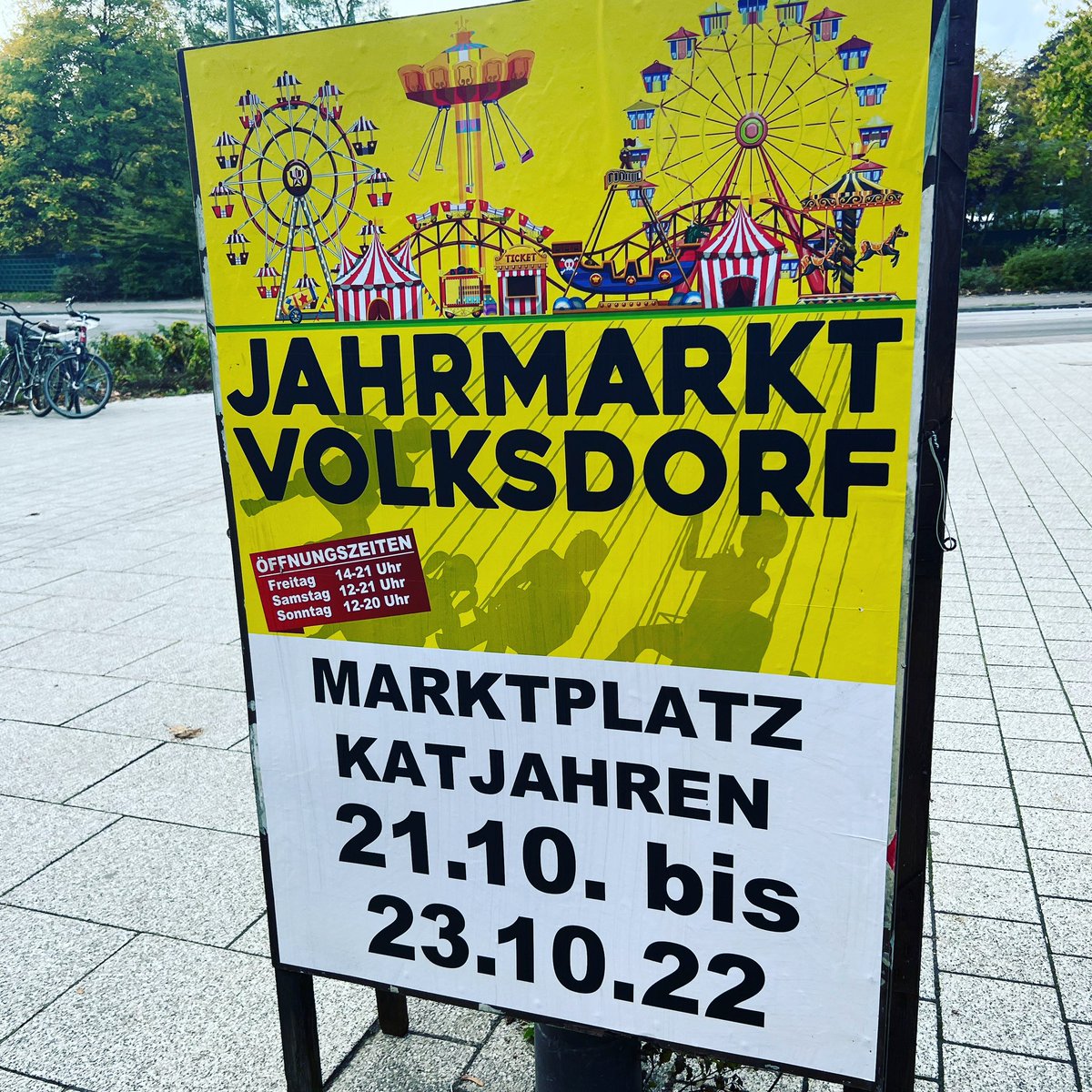 Nächste Woche geht’s in #Volksdorf wieder rund: der #Jahrmarkt läuft das ganze Wochenende. Sehen wir uns?