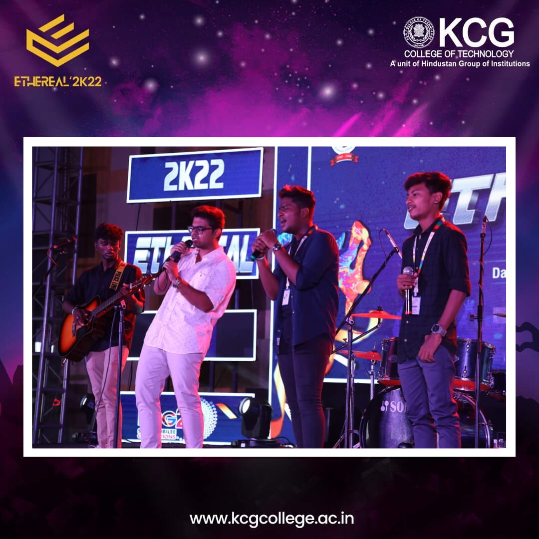 KCGtechnology's tweet photo. It was a battle of the bands at the Music Band Competition at KCG Ethereal 2K22 as various teams rocked the stage with their stellar performances!
#KCGCollege #KCGEthereal #Ethereal2K22 #musicfest #musician #musicday #college #collegeculturals #collegelife https://t.co/9LQNW3s2FS