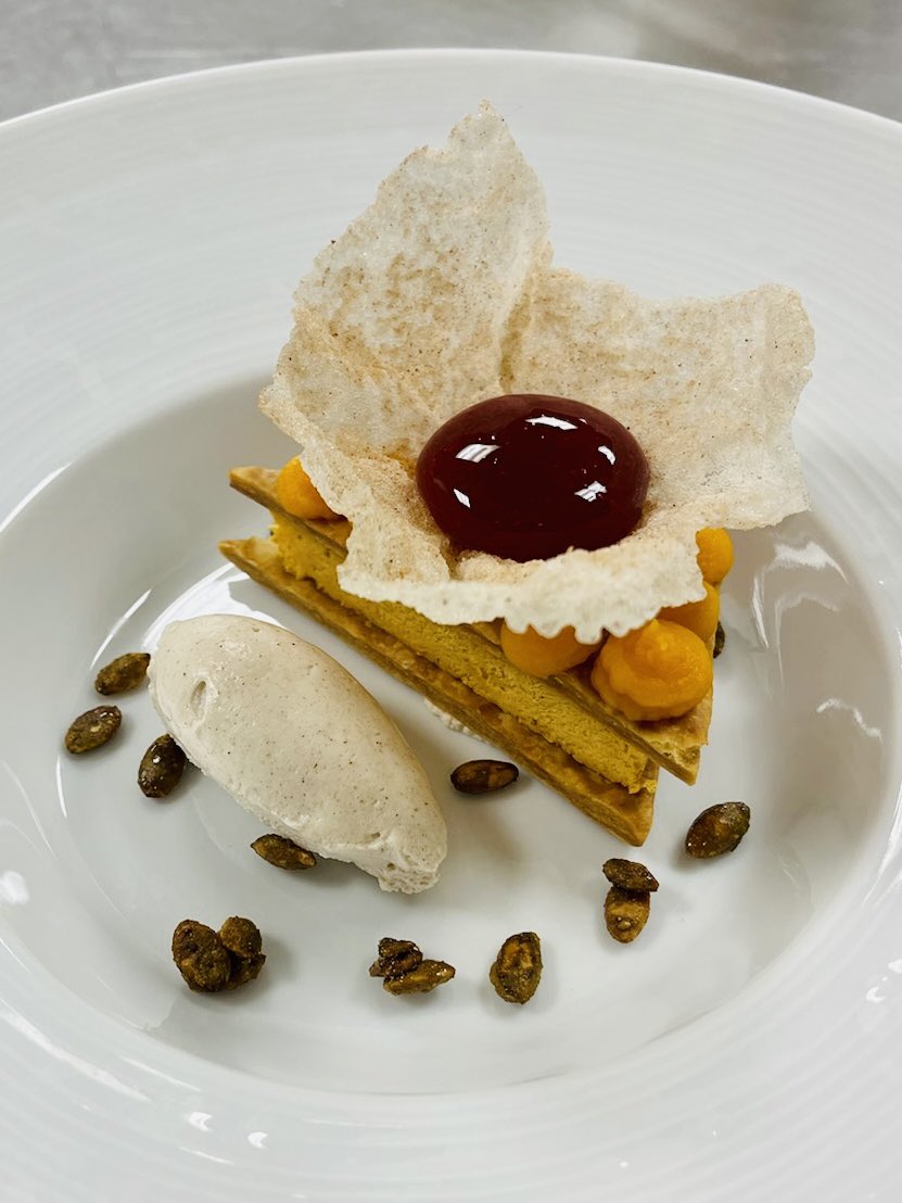 ChathamBarsInn's tweet photo. Happy National Dessert Day from our talented pastry chefs! Desserts from our STARS restaurant:
* PUMPKIN CUSTARD NAPOLEON 
* GINGER CRÈME CARAMEL
* VANILLA BLACK SESAME CHIBOUSTE 
* BLACK FOREST FLOURLESS CHOCOLATE CAKE #NationalDessertDay #CapeCod @preferredhotels @VisitCapeCod https://t.co/LtkusI9Zxh