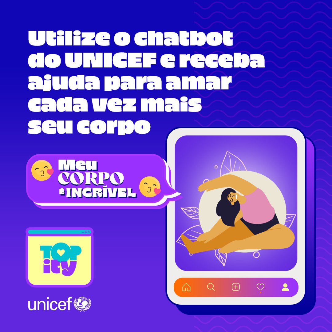 unicefbrasil's tweet photo. E se a gente te contar que EXISTEM maneiras de colocar barreiras saudáveis nas nossas relações? Acessando o chatbot do Topity vc vai aprender sobre isso e muito mais :)
https://t.co/WpDXXk7Y6Q
#Topity #CurtaQuemVcÉ #Autoestima
#Chatbot https://t.co/TzdGVclRub