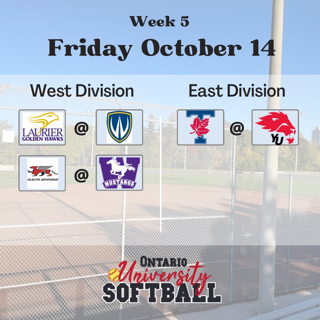 And just like that, we enter the final week of the 2022 OUS regular season! The final push for Championship qualifying spots begins tonight 👀 

#OUSsoftball
