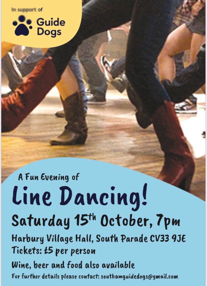 GDmidsandeast's tweet photo. ✨Join our Southam supporter group for a fun evening of Line Dancing tomorrow evening at Harbury Village Hall! 📧Email southamguidedogs@gmail.com for more information. https://t.co/TnIdcxgOci