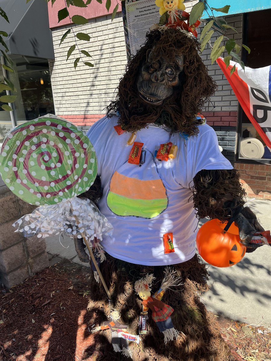 USCLNASC's tweet photo. Vote for Cornsquatch! Visit our candy-coated creation for the annual Scarecrows on Main event, located just outside of the Center!

@CLancasterSC #nasc #uscl #sasquatch #candy #scarecrowsonmain https://t.co/VujjZlQif7
