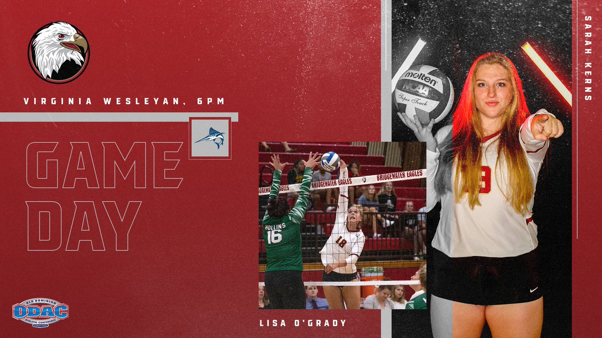 BCAthletics's tweet photo. It's a home GAMEDAY for @BridgewaterVB!

📅 10/14
⌚️ 6:00 pm
🆚 Virginia Wesleyan
📍 Nininger Hall
📺 https://t.co/yIquJmLQvc
📈 https://t.co/1tRxiuUEg6
#BleedCrimson #GoForGold https://t.co/8AisoLIb0F