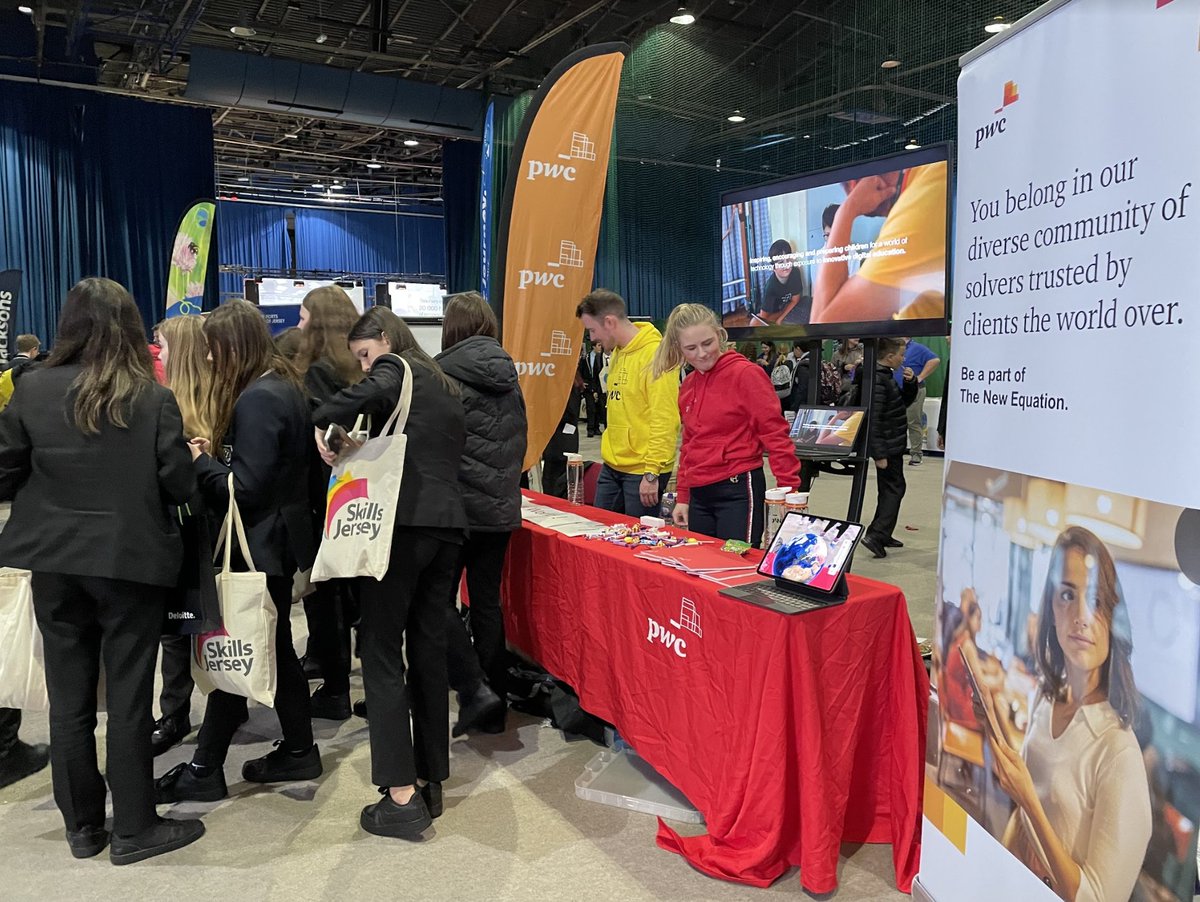 PwC_CI's tweet photo. We're up at the #JerseySkillsShow today. The Fort is buzzing with activity, there is still time to say hello if you haven't yet!
Our team will be running through different career pathways, as well as prizes to be won from our #HiveHacker tasks. https://t.co/sg426pwM7A