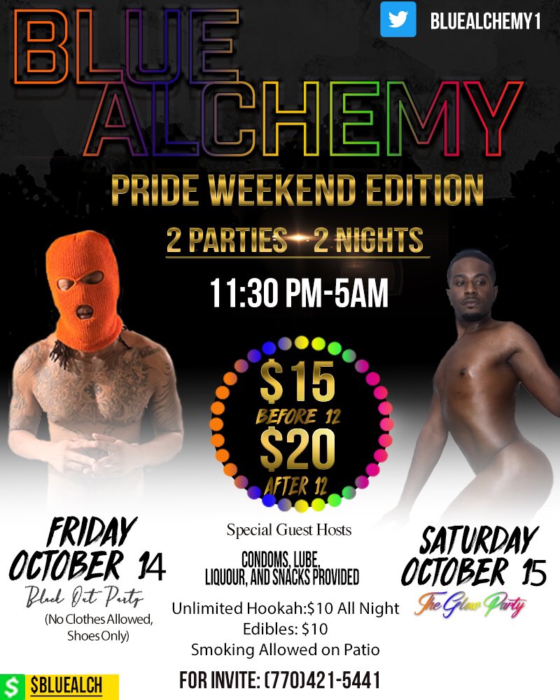 BlueAlchemy1's tweet photo. Orlando Pride weekend about to be 🔥🔥
2 Parties 2 Nights with some of the sexiest and freakiest men in the Central Florida area brought to you by @BlueAlchemy1 and  Hosted by Big Nick and Juicy. Be sure to text for the address https://t.co/Ug5g13ATxE