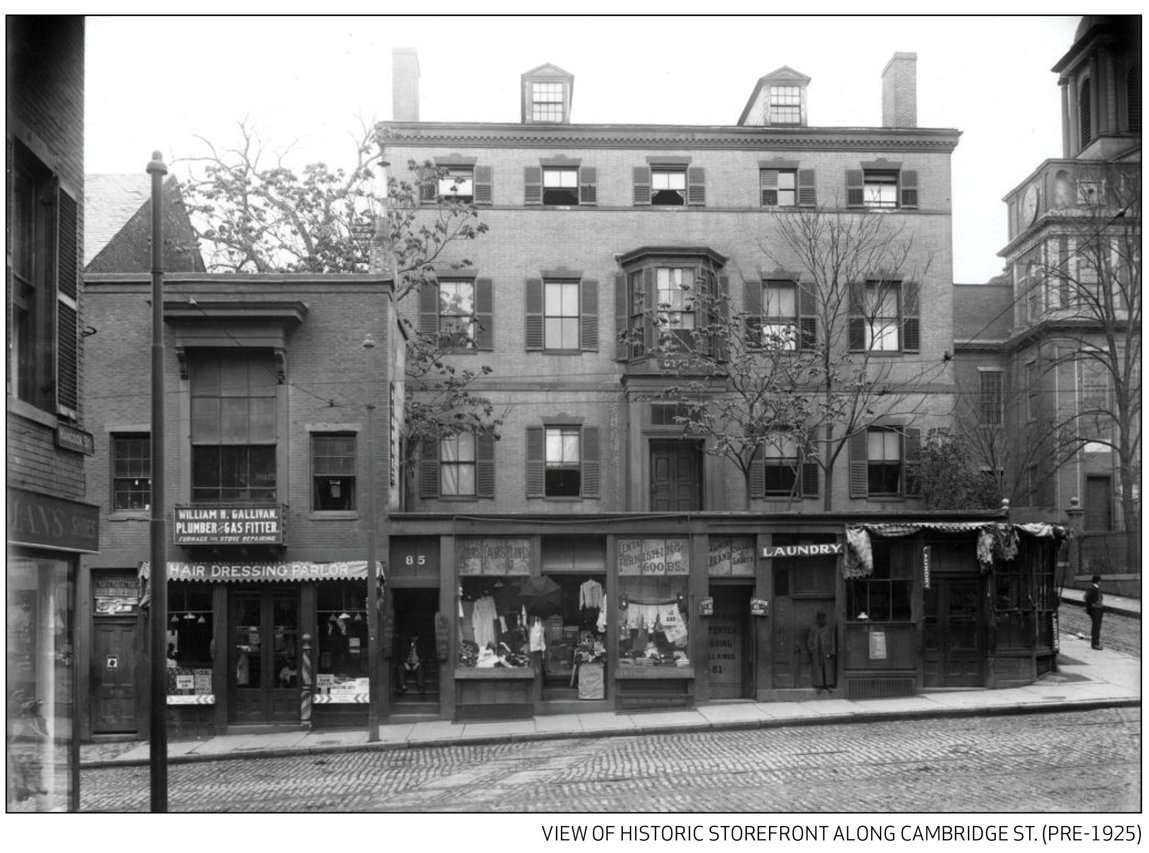 In an earlier incarnation, the federal-style #OtisHouse had storefronts added to the front; in the 1920s it was moved back and these were replaced with a stone wall/terrace. Tehrani: 'What we saw in this image was nothing less than transformational in our eyes'  #HNESummit