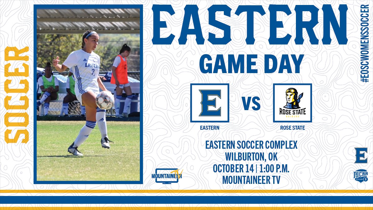 eosc_wsoc's tweet photo. It's Game Day! Come watch us take on Rose State College! Can't join us in person? No problem! Our game will be broadcast live on Mountaineer TV! #TheE #EOSCWomensSoccer #NJCAAWSOC
⚽️ vs. @rscraiders
⏰ 1:00 PM
🏟 Eastern Soccer Complex
📍 Wilburton, OK
📺 https://t.co/RdPbmbGOov https://t.co/WG5xi8pgq9