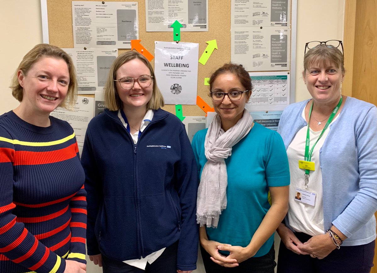 Here are members of the Community <a href="/BhtDietitians/">BHTDietitians</a> <a href="/BucksHealthcare/">Buckinghamshire Healthcare NHS Trust</a> Christine, Rachel, Catrin and Liz our MacMillan admin. Great team celebrating #AHPsDay 🎉🎉🎉🎉🎉