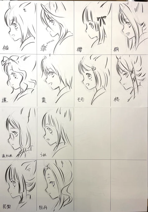 すぐ描けるキャラ一覧
筆ペンの方が早かったので、筆ペンでいきます #このはな綺譚 
