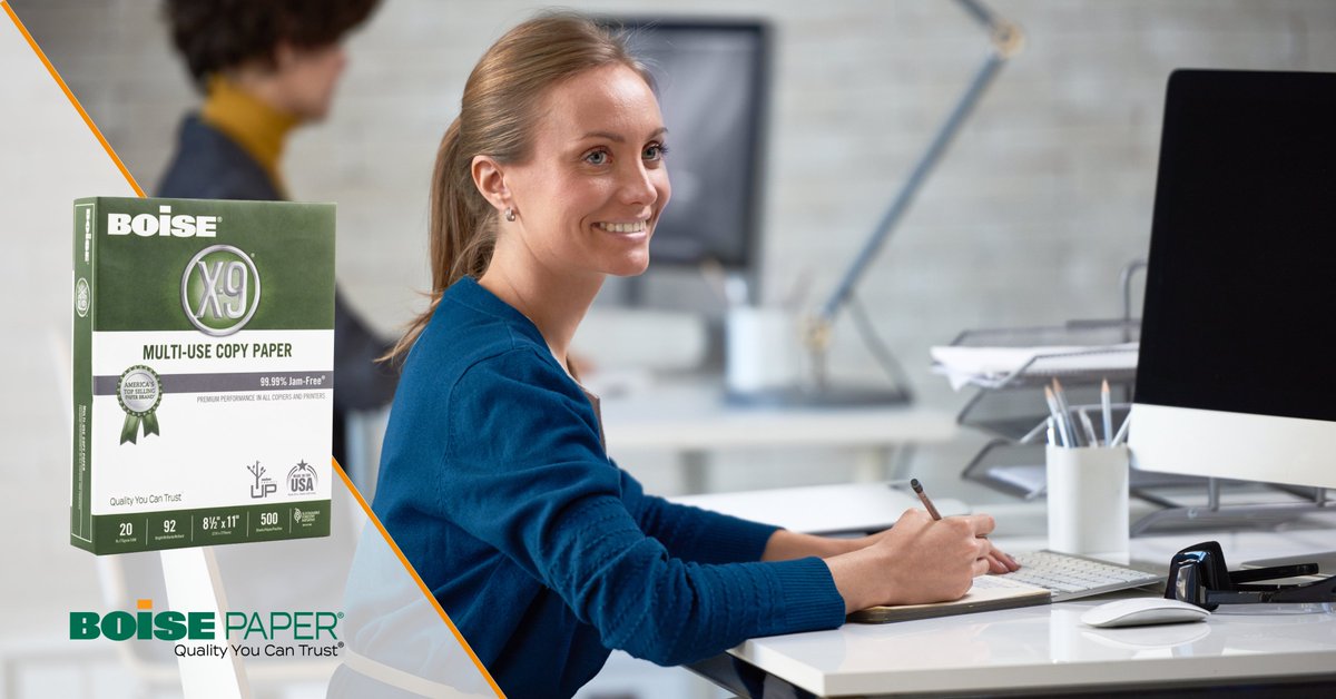 When you’re looking for an office paper with quality performance and feel, opt for Boise X-9.