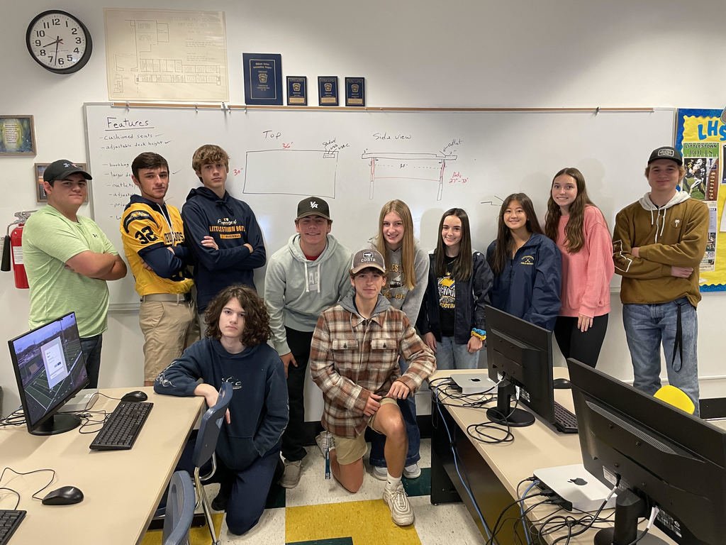 Ltownschools's tweet photo. Mr. Staub’s Entrepreneurship students used Design Thinking this week to design an improved student desk https://t.co/H6QZQzMnsP