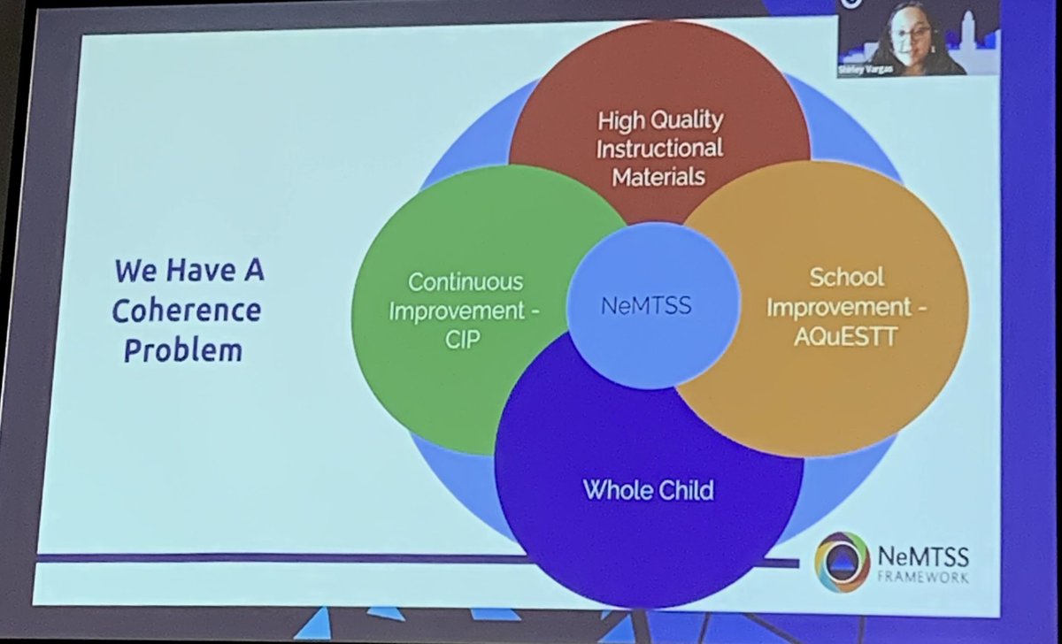 NDE_News's tweet photo. Listening to an overview of the Coherence Project, including background on the meaning of coherence, why the project was initiated, its purpose, &amp; how it will help NDE better support all school districts in Nebraska.  #NeMTSS22 https://t.co/wrmbxx3b0A