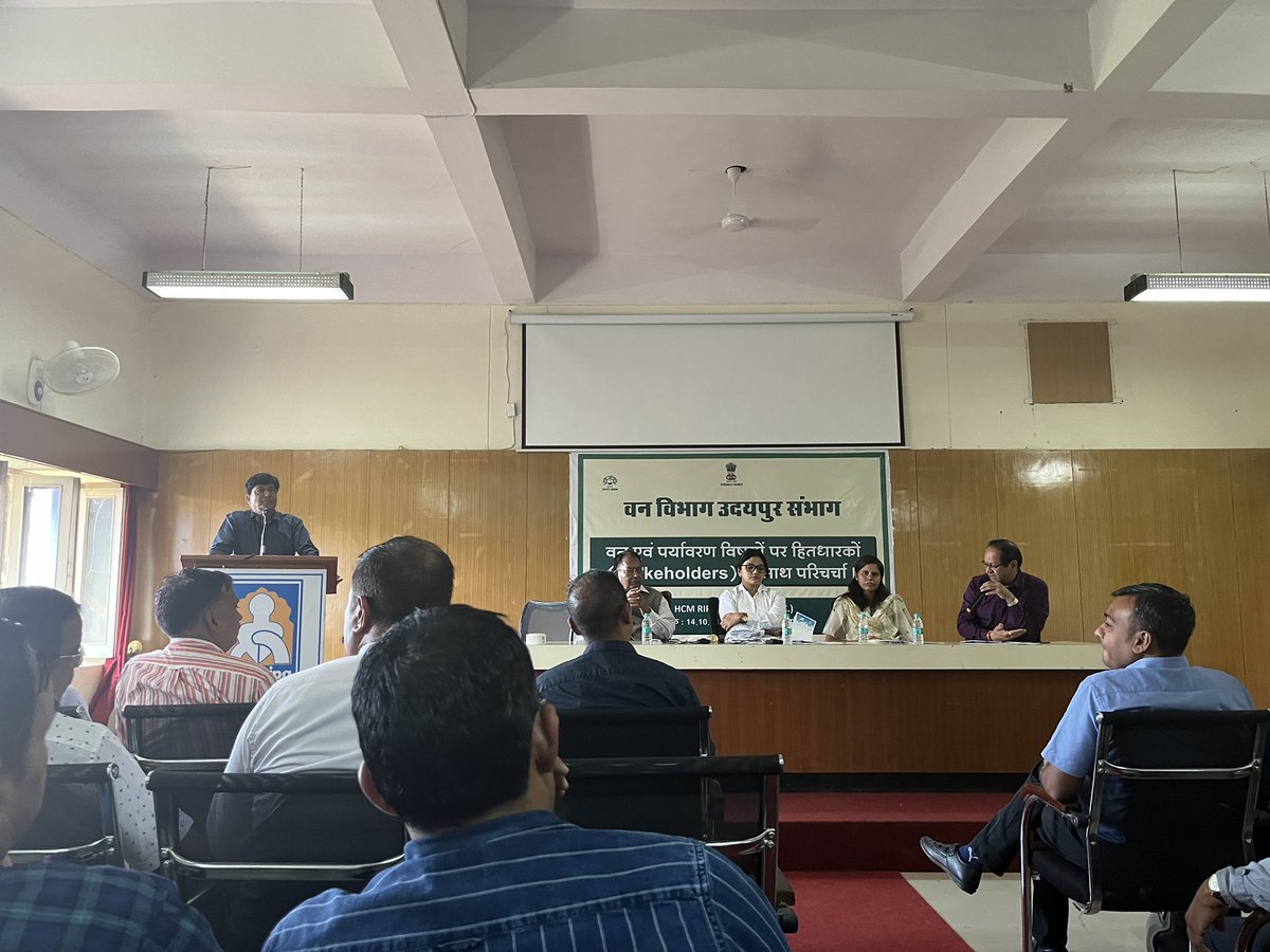 Tarun_RFS's tweet photo. Pre-budget Consultation with different stakeholders at Udaipur Division Level for next year Forest Budget Preparation. #HCMRIPAUDAIPUR #participatorygovernance  @ForestRajasthan https://t.co/rTFglrWMve