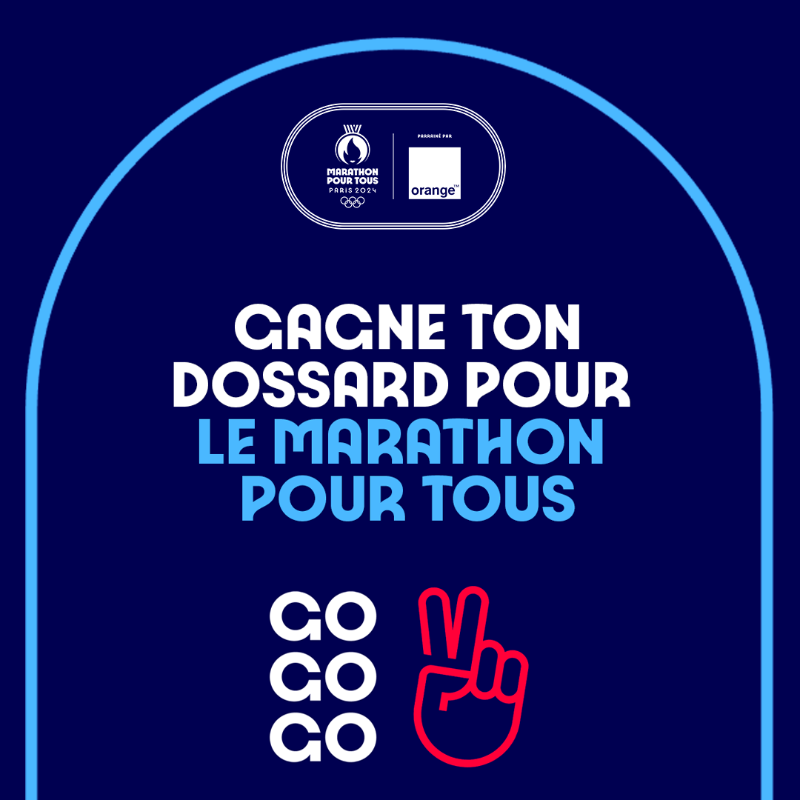 Paris2024's tweet photo. Tu veux gagner ton dossard pour le Marathon Pour Tous de #Paris2024 mais tu ne sais pas comment faire ? 
On t'explique tout 🤝
