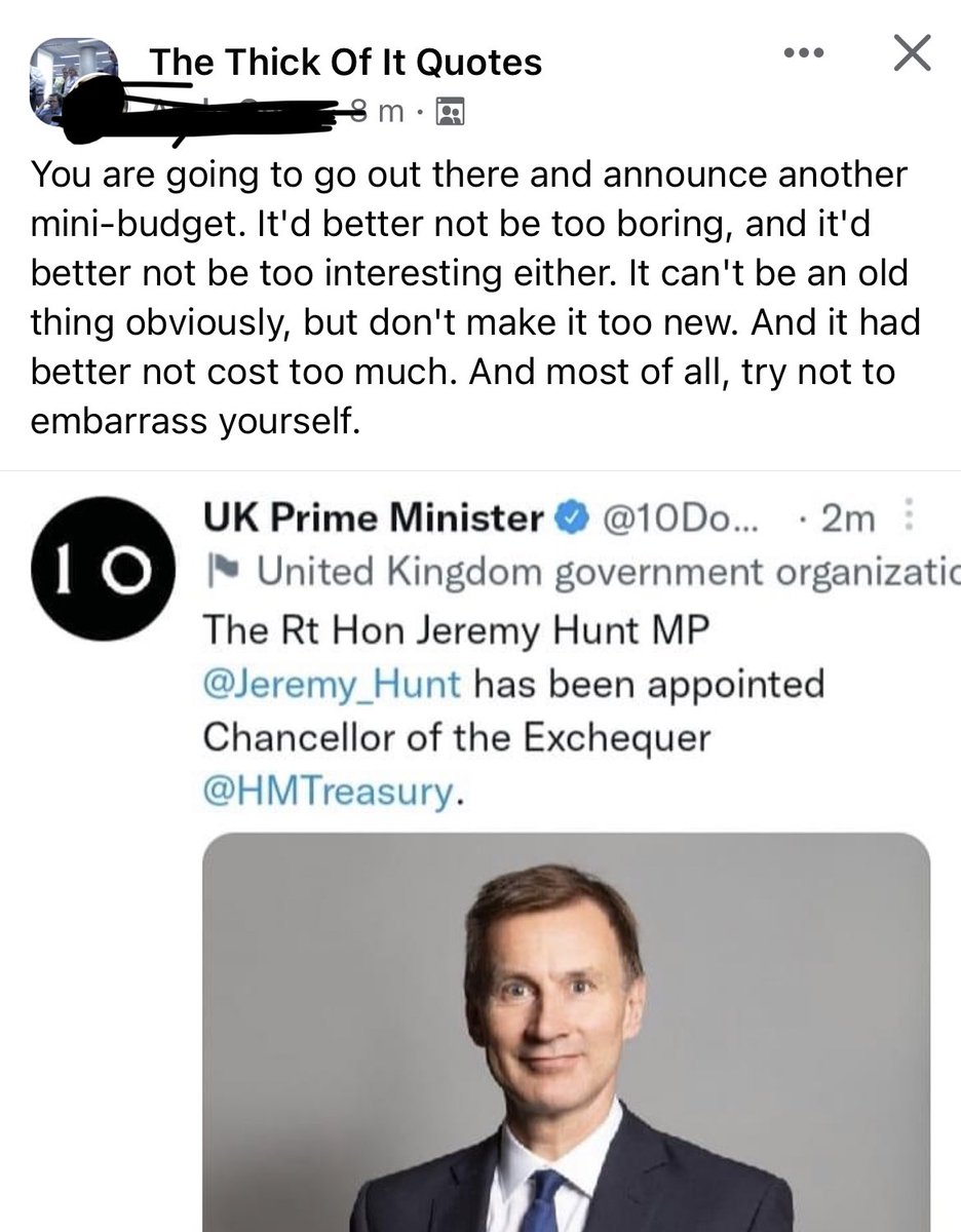 financial_shaw's tweet photo. I’m fortunate to be a member of possibly the best Facebook group that has ever existed. Where is Malcolm Tucker when you need him? #KwasiKwarteng #FiscalEvent https://t.co/aFzzejb9pm