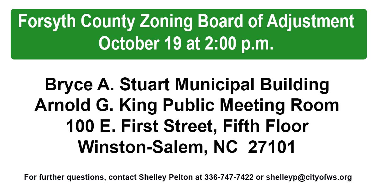 City of WinstonSalem, NC on Twitter "Forsyth County Zoning Board of