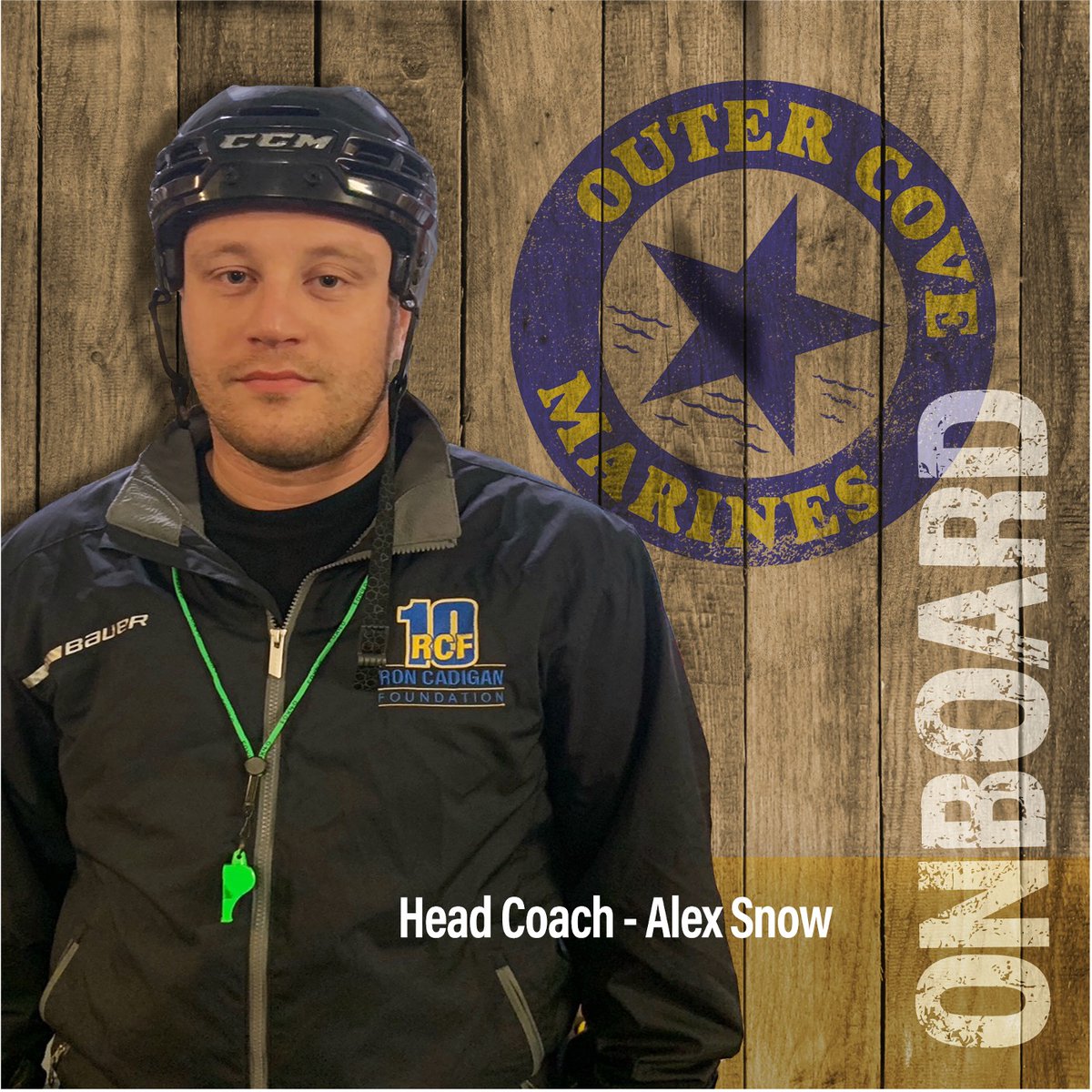 OCMarinesHockey's tweet photo. Check out who's steering the ship this season! We're excited to present head coach Alex Snow from Baie Verte. ⭐ Throughout his playing career he's played at the major Junior and Junior A levels, plus the NL Senior hockey circuit. We're thrilled to welcome him aboard! 🏒 https://t.co/PfMj33Ch7c