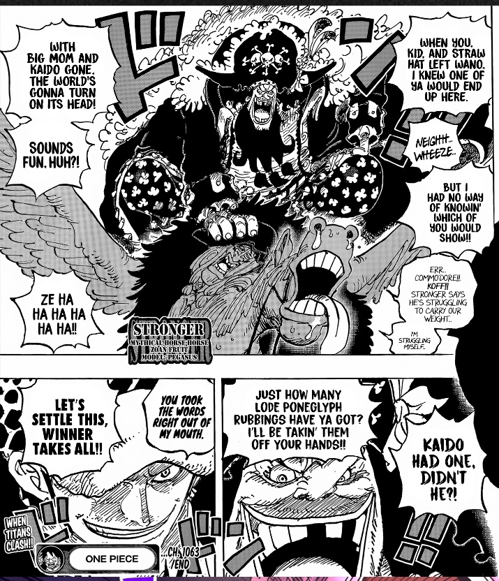 Croco239's tweet photo. #ONEPIECE1063
.
.
.
.
.
Gotta love BB as a villain unlike others he is always possesing a threat and rising the stakes of the story (unlike the CP0 for example), you know shit is about to get real with him.
Also #RIPLaw https://t.co/U7KsY9EpaR