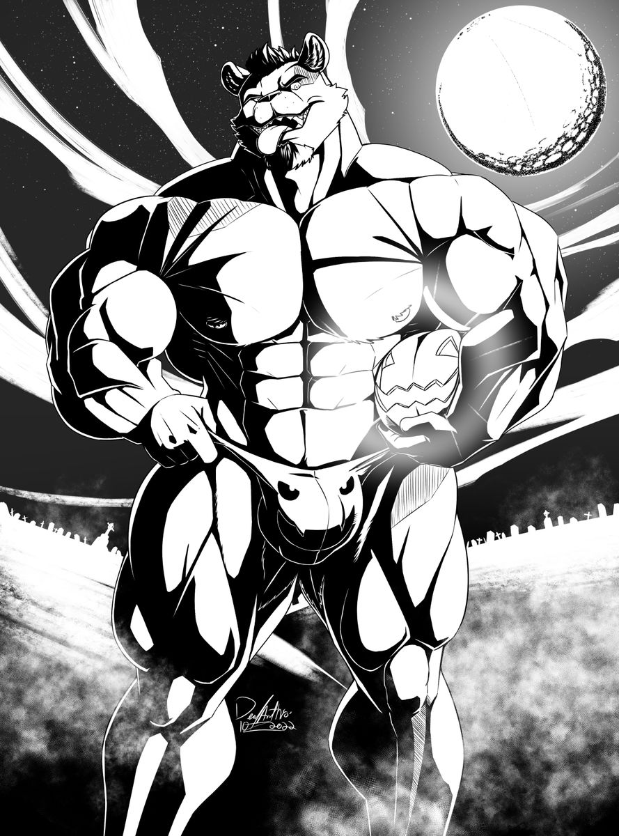 DeadAnthro's tweet photo. Black and White comic commission for: @Dhaelos for halloweenies 🦁🎃 https://t.co/sI6xyab4rO