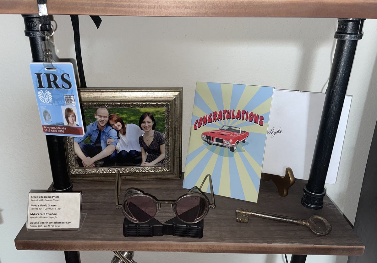 MarkJensen1's tweet photo. This Friday, I continue my #Warehouse13 collection tour with Myka’s Ovoid glasses, Card from Stan, Steve’s bedroom photo and Claudia’s Berlin key…
IRS badge shown in last post-too 😉
#rebootwarehouse13  Cause I need “Just One More” https://t.co/koqNJSW1qX
