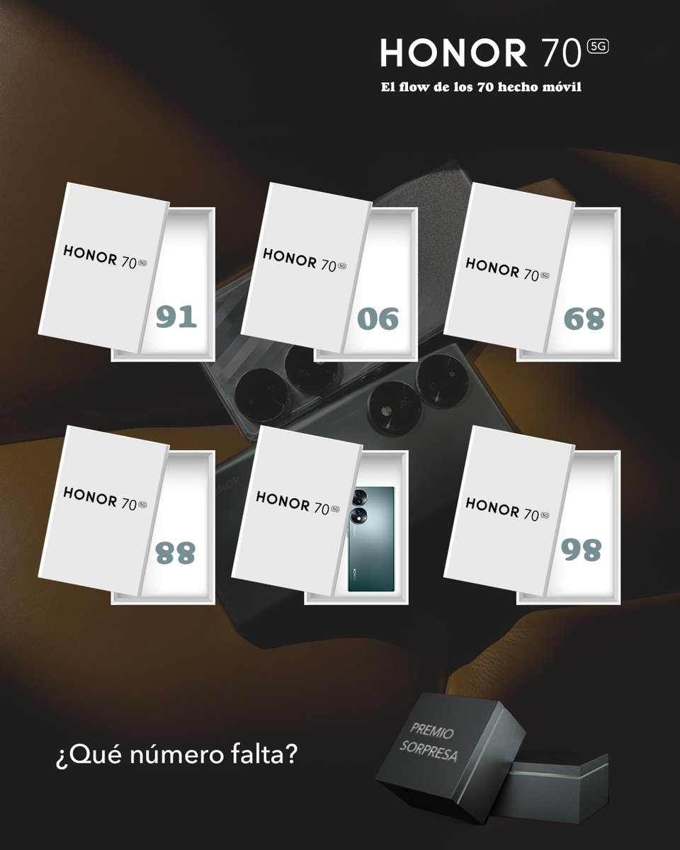 Honor_ES's tweet photo. 🏆 SORTEOOO🎁
🕺¿En qué caja se encuentra el nuevo #HONOR70 ?👀

👇INSTRUCCIONES👇
1️⃣ RT y síguenos
2️⃣ Comenta, tantas veces como quieras ganar, el número con el hashtag #HONOR70   

🫣 PISTA: DALE UNA VUELTA🔃

🔥A MÁS COMENTARIOS, MÁS POSIBILIDADES.
🍀¡MUCHA SUERTE A TODOS! https://t.co/2wSje2bh9M