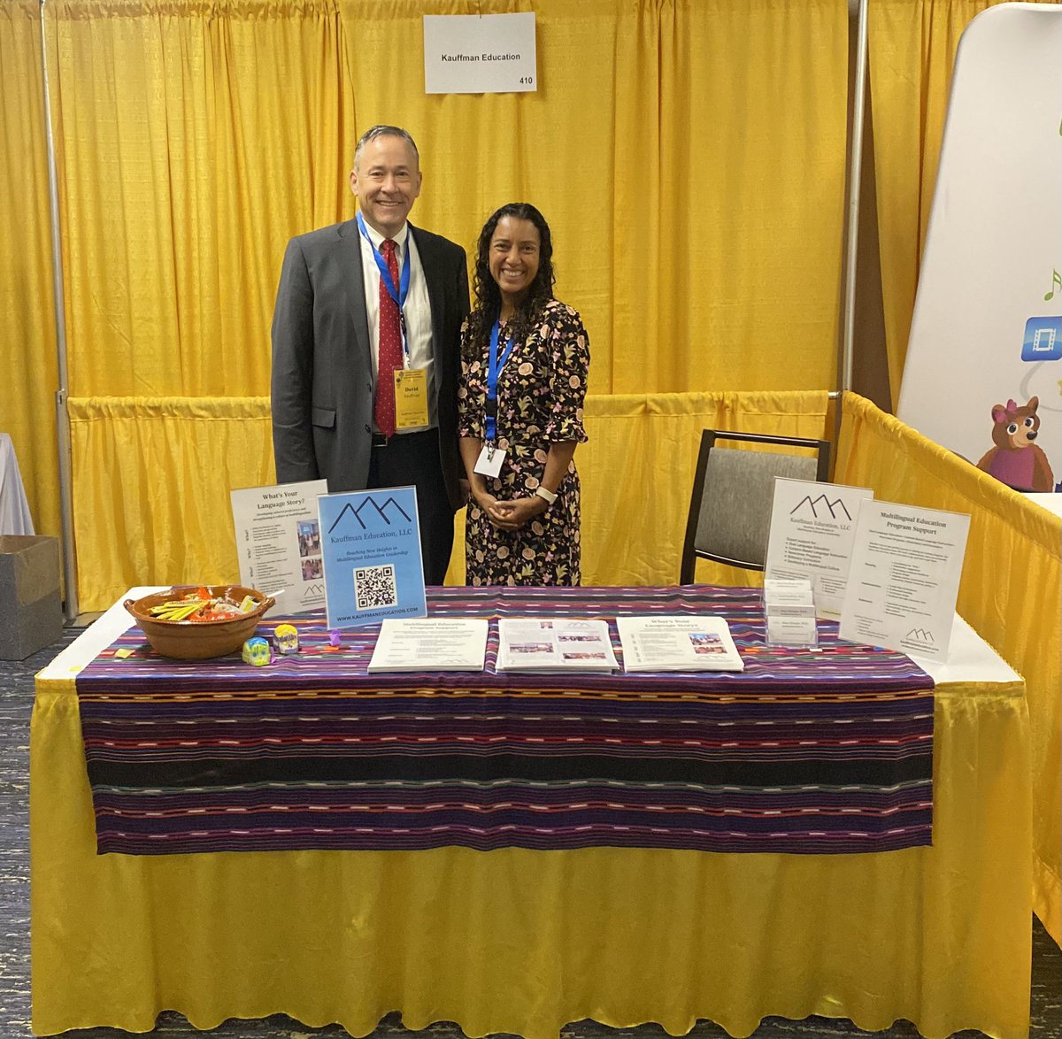 KauffmanEdu's tweet photo. Hey, #tabe2022! Come say hi to David &amp; Alexa at the Kauffman Education booth. We’ll be having FUN during the exhibitor visit breaks (9:30am &amp; 2pm). Sign up for our interactive language story activity! https://t.co/9A8YC7bM2h