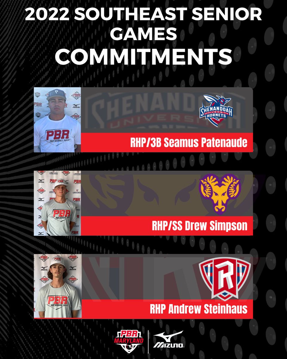 PrepBaseballMD's tweet photo. 🔥 2022 Southeast Senior Games 🔥

✅ Commitments

Our staff dives into our #TeamMidAtlantic #SESrGames squad and take a look at the 1️⃣0️⃣ players who have committed thus far. 

Sneak peek into the 3️⃣ @PBRMaryland commits

Full release w/ 🎥 👇

🔗: https://t.co/xjo81K8hW4 https://t.co/Zxdj4PwWjD