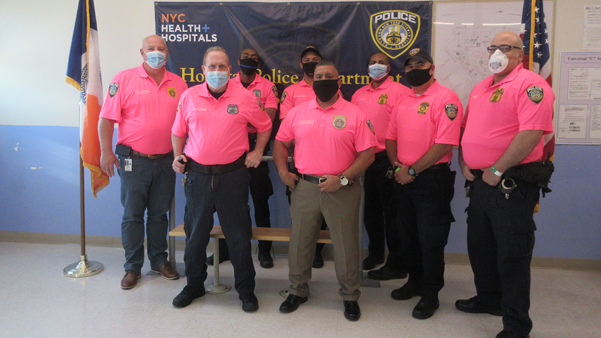 NYCHealthSystem's tweet photo. For #HealthcareSecuritySafetyWeek, we salute our #HospitalPolice for their courage and dedication to our mission and for keeping our patients and staff members safe – especially during the #COVID19 pandemic. Thank you all so much for everything. Stay safe! https://t.co/7QbgwTqa45