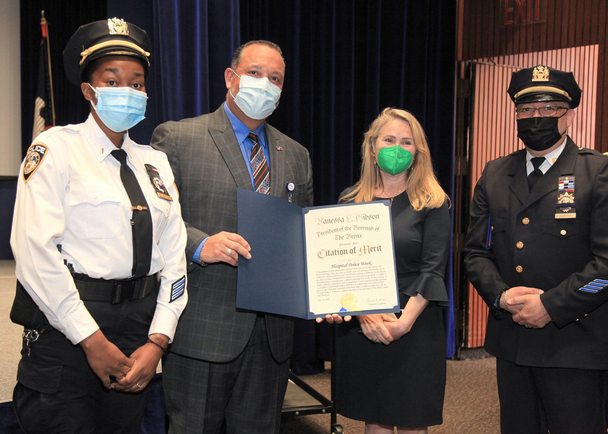 NYCHealthSystem's tweet photo. For #HealthcareSecuritySafetyWeek, we salute our #HospitalPolice for their courage and dedication to our mission and for keeping our patients and staff members safe – especially during the #COVID19 pandemic. Thank you all so much for everything. Stay safe! https://t.co/7QbgwTqa45