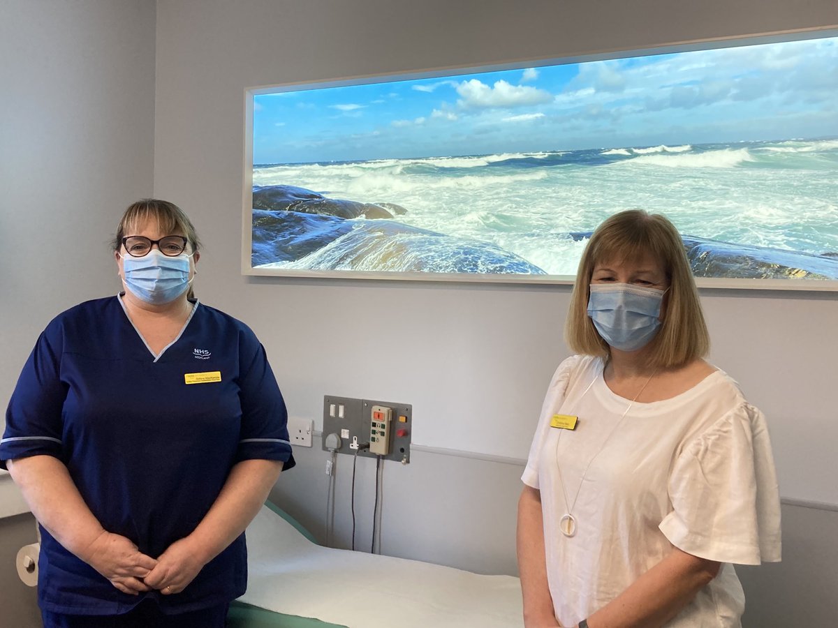Visiting Lorn and Islands Hospital today. Beautiful light box picture in the aMacmillan Day Bed Unit. Patients love it, staff too. Thank you to SCN Donna showing me around.